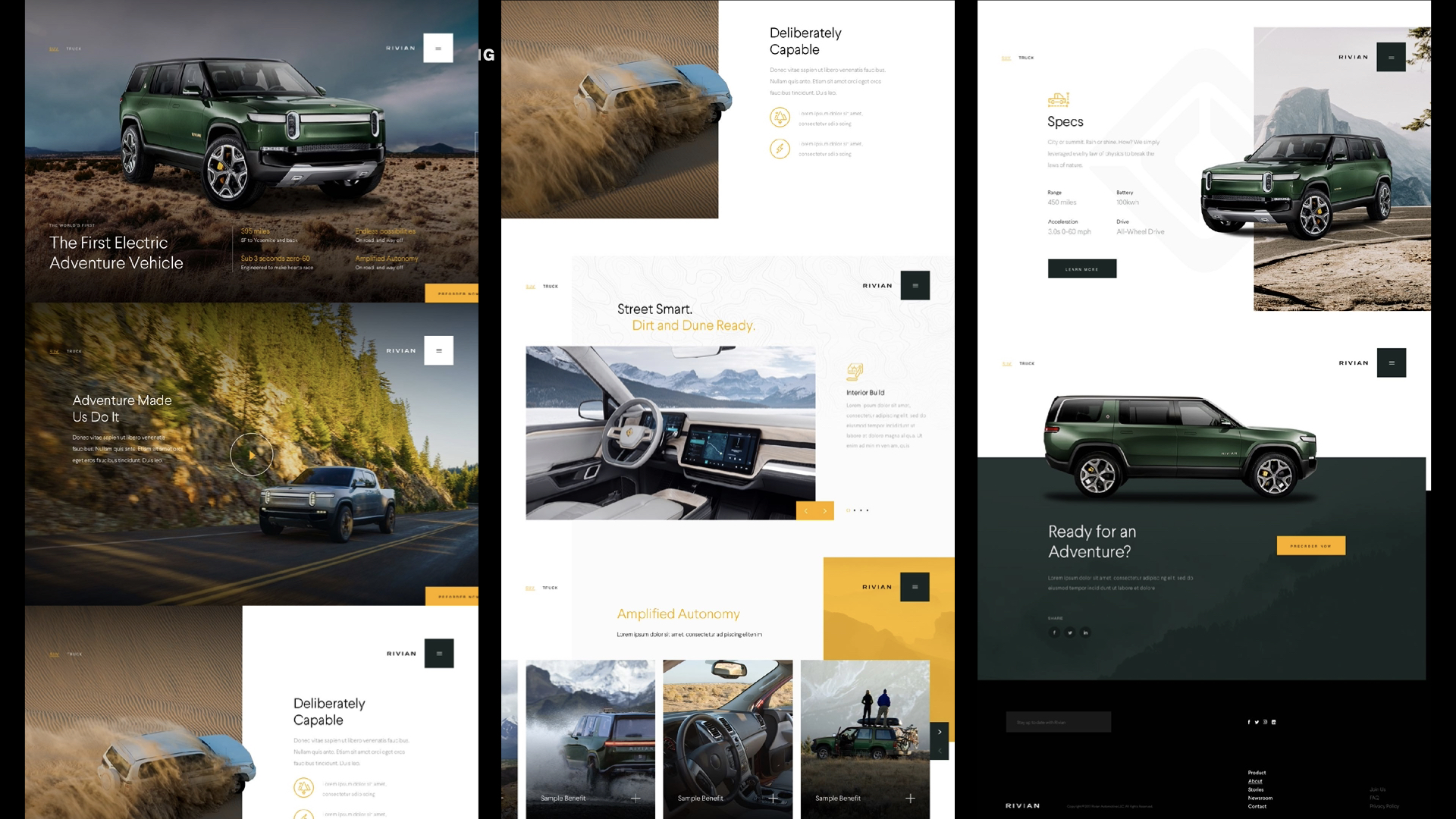 Rivian Website Design